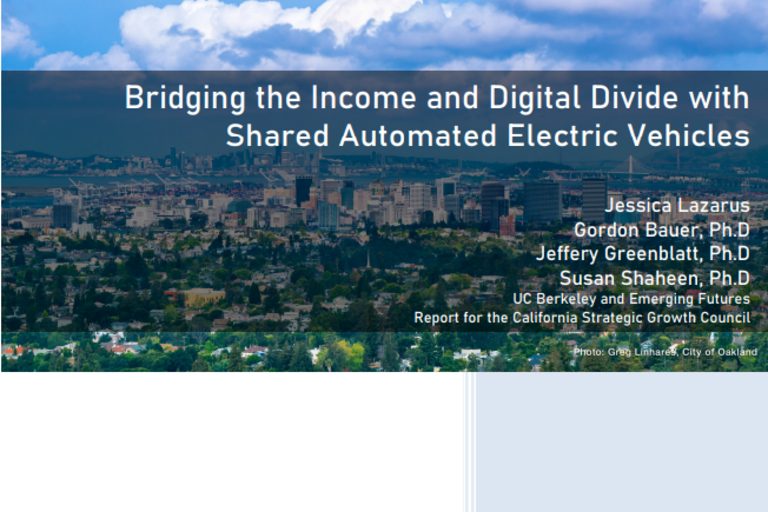 Cover of Bridging the Income and Digital Divide with Shared Automated Electric Vehicles