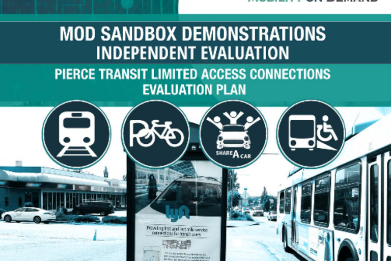 Cover of MOD Sandbox Demonstrations Independent Evaluation: Pierce Transit Limited Access Connections Evaluation Plan