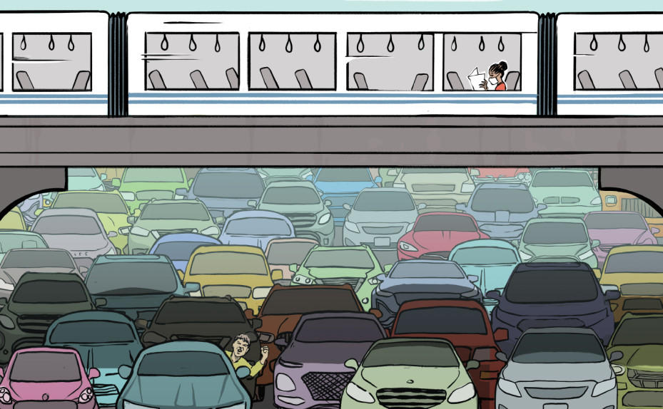 illustration of traffic